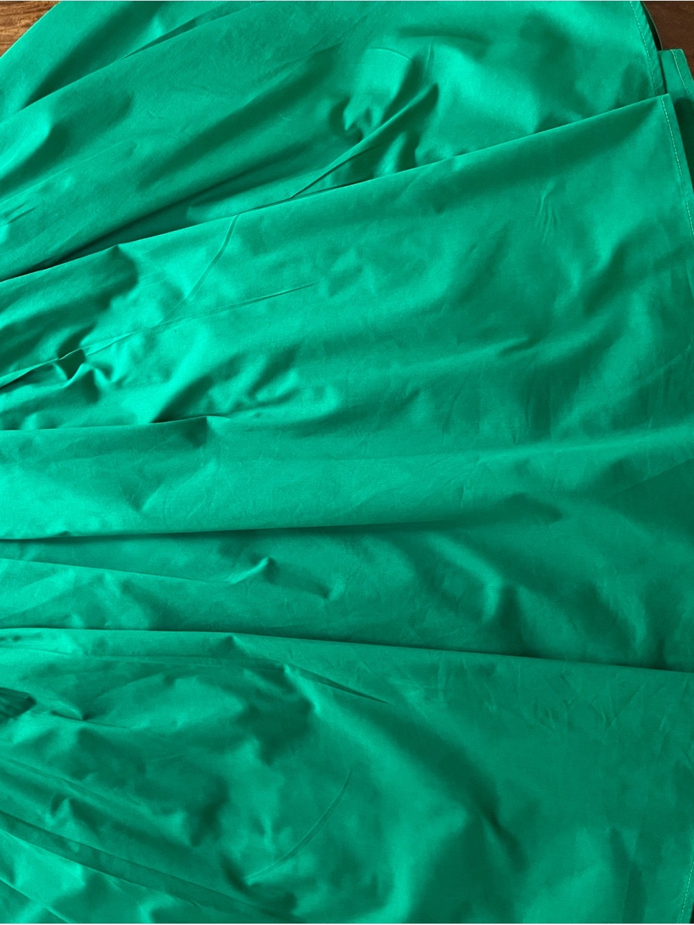 ELOQUII Kelly Green Full Midi Skirt -Box Pleat 100% Cotton - Size 18 - Picture 5 of 7